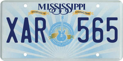 MS license plate XAR565