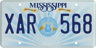 MS license plate XAR568