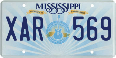 MS license plate XAR569