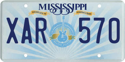 MS license plate XAR570