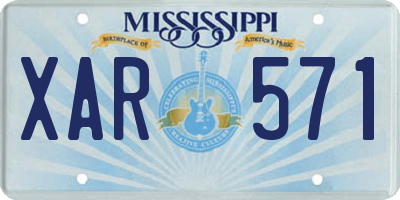 MS license plate XAR571