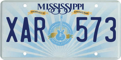 MS license plate XAR573