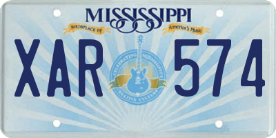 MS license plate XAR574