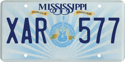 MS license plate XAR577