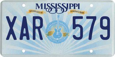 MS license plate XAR579