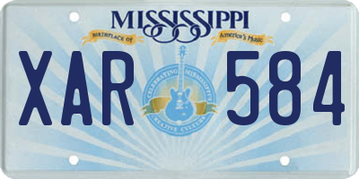 MS license plate XAR584