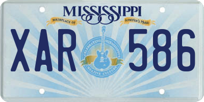 MS license plate XAR586