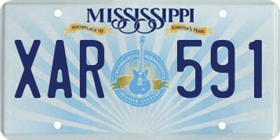 MS license plate XAR591