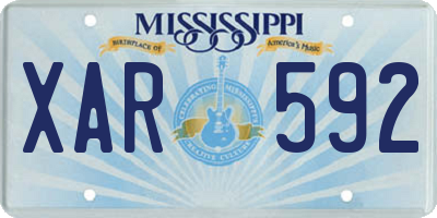 MS license plate XAR592
