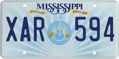 MS license plate XAR594