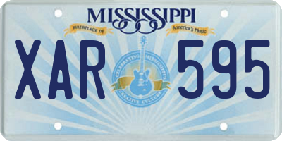 MS license plate XAR595
