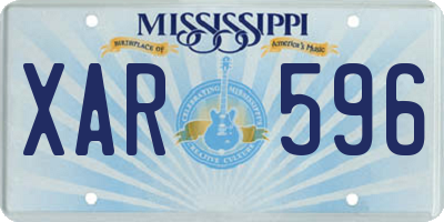 MS license plate XAR596