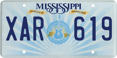 MS license plate XAR619