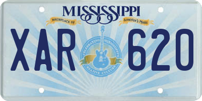 MS license plate XAR620