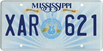 MS license plate XAR621