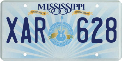 MS license plate XAR628