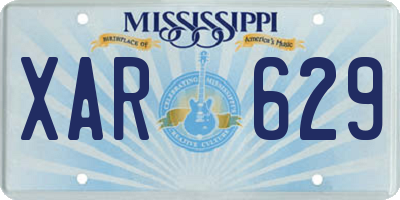 MS license plate XAR629
