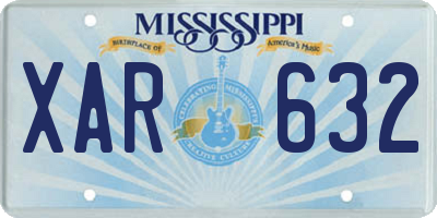 MS license plate XAR632
