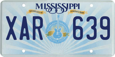 MS license plate XAR639
