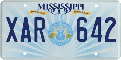 MS license plate XAR642