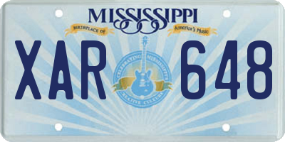 MS license plate XAR648