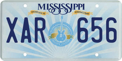 MS license plate XAR656