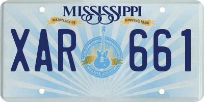 MS license plate XAR661