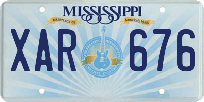 MS license plate XAR676