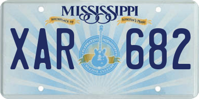 MS license plate XAR682