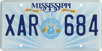MS license plate XAR684