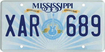 MS license plate XAR689
