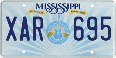 MS license plate XAR695