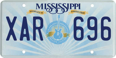 MS license plate XAR696