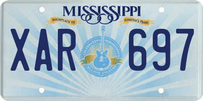 MS license plate XAR697