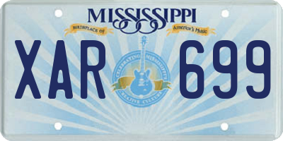 MS license plate XAR699