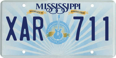 MS license plate XAR711
