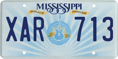 MS license plate XAR713