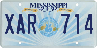 MS license plate XAR714