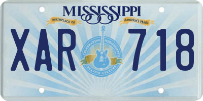 MS license plate XAR718
