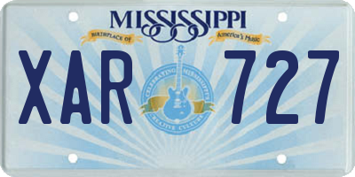 MS license plate XAR727