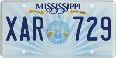MS license plate XAR729