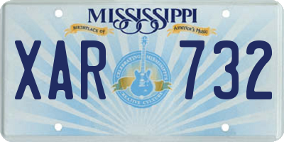 MS license plate XAR732