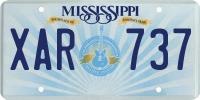 MS license plate XAR737