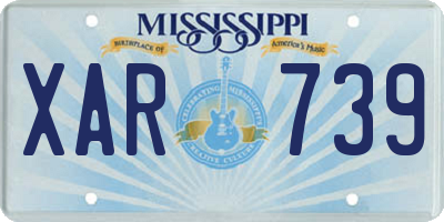 MS license plate XAR739
