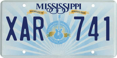 MS license plate XAR741