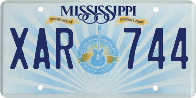 MS license plate XAR744