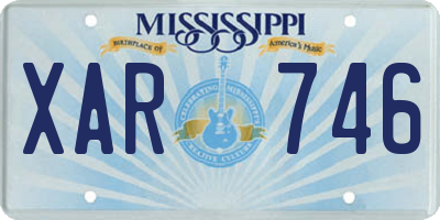 MS license plate XAR746