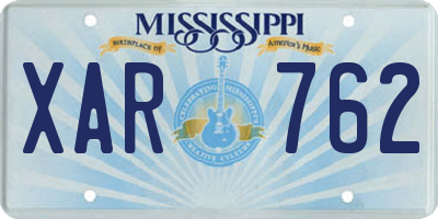 MS license plate XAR762