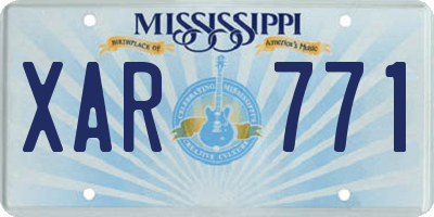 MS license plate XAR771