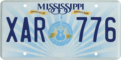 MS license plate XAR776